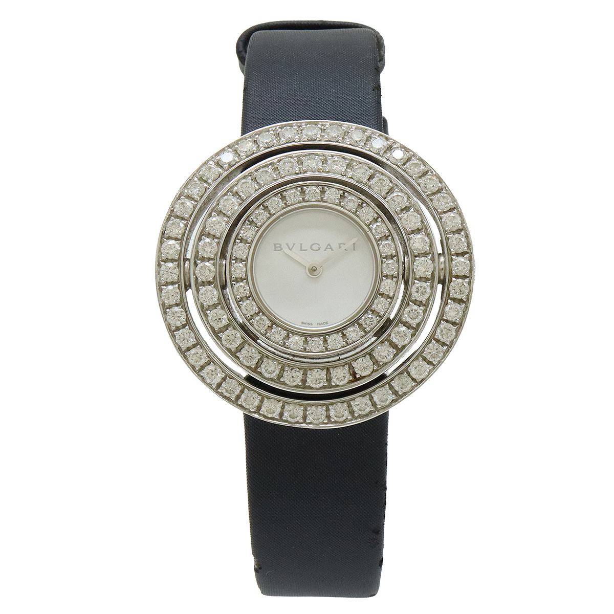 BVLGARI ブルガリ アストラーレ チェルキ ホワイト文字盤 ベゼルダイヤ レディース QZ クォーツ 腕時計 AEW36G